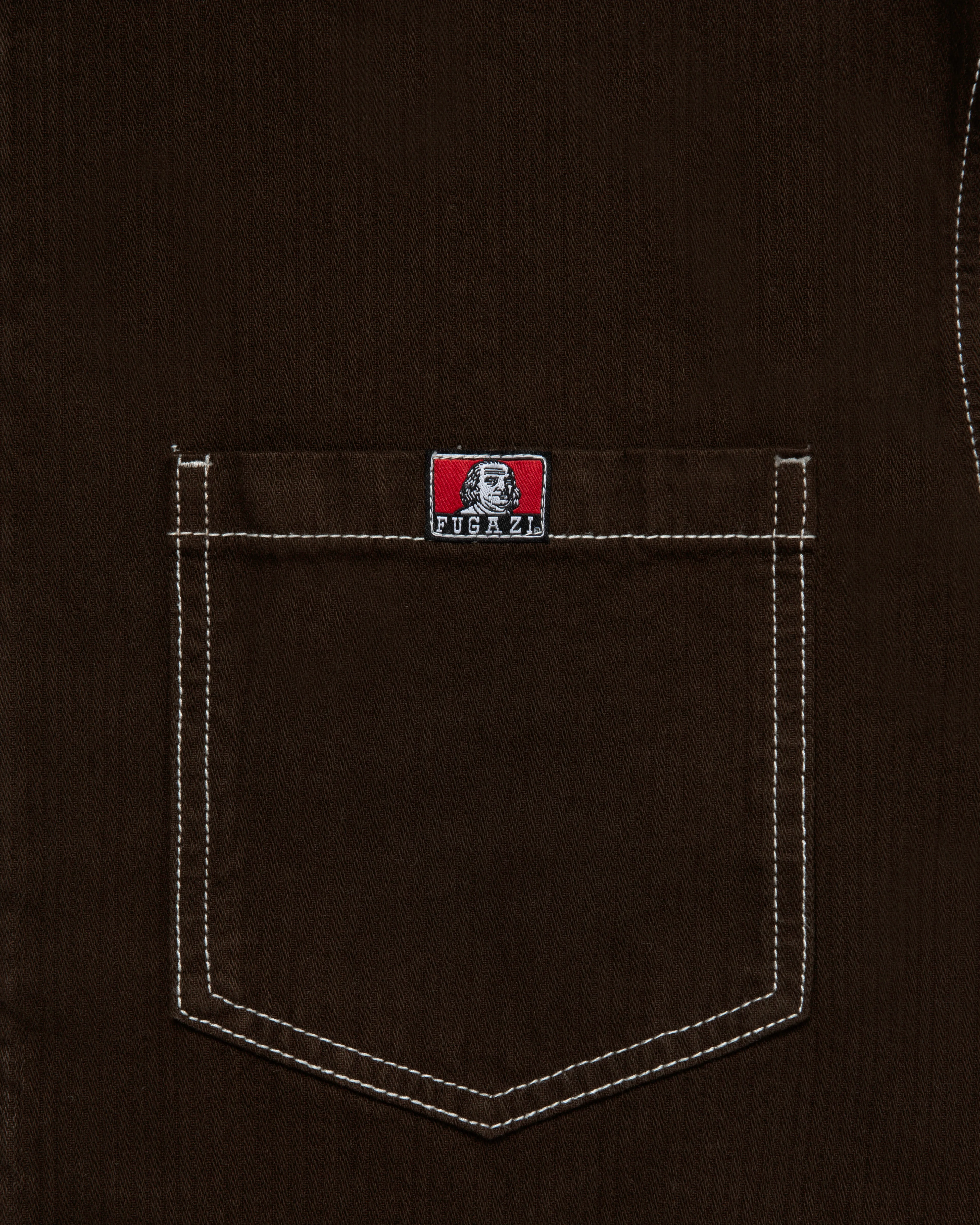 Layered Farsi Work Shirt Brown - Image 3