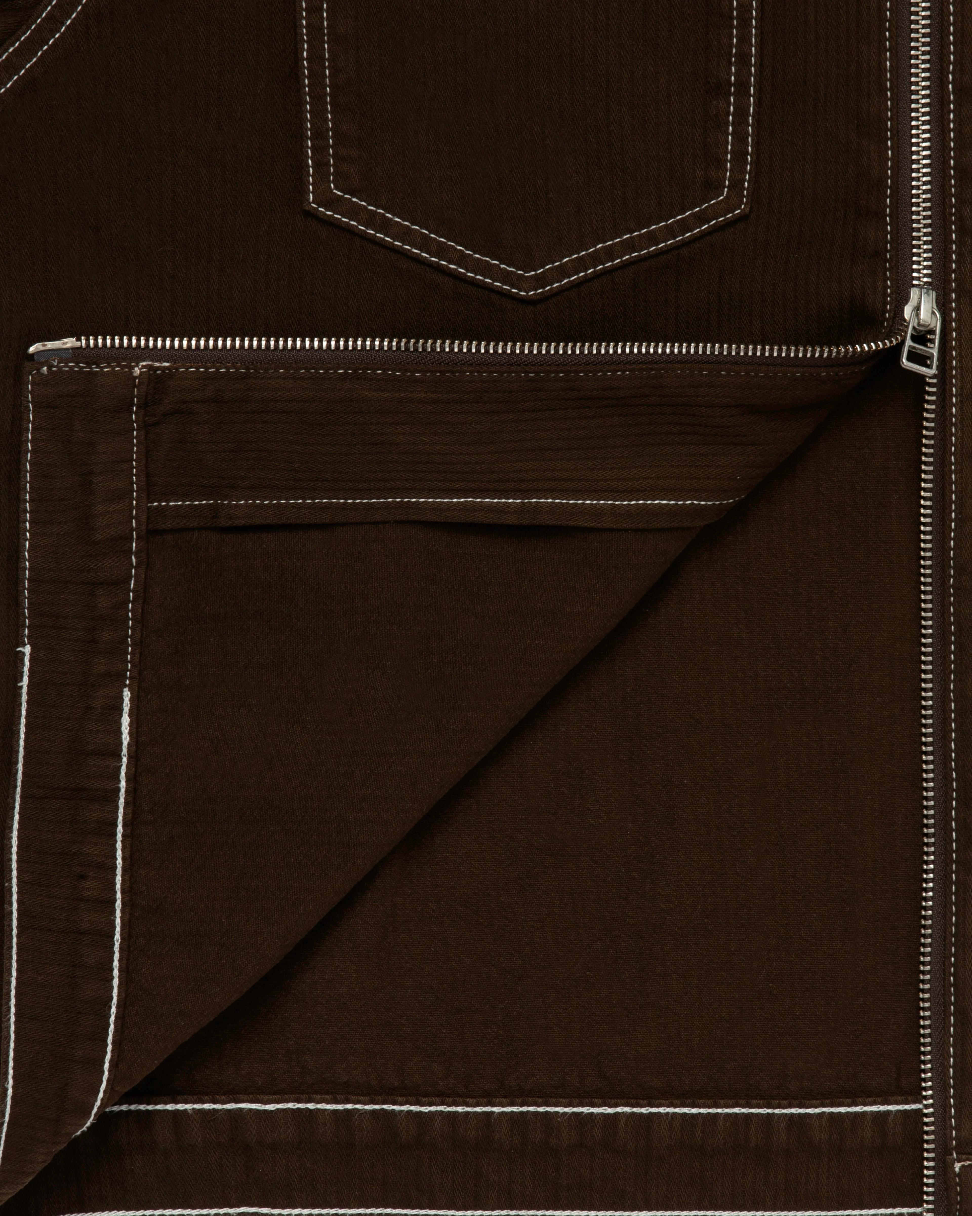 Layered Farsi Work Shirt Brown - Image 4