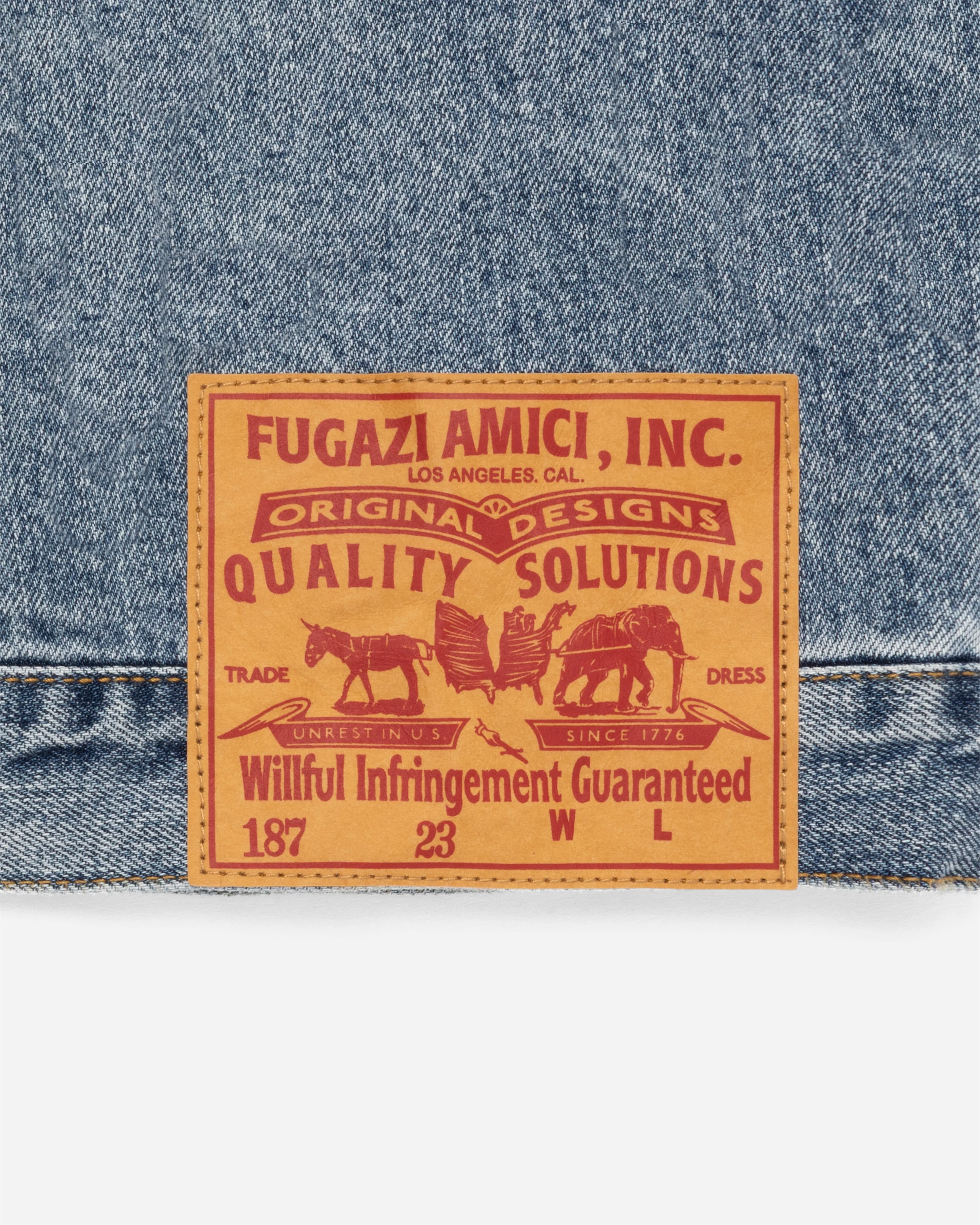 Novelty Denim Jacket Light Washed - Image 6