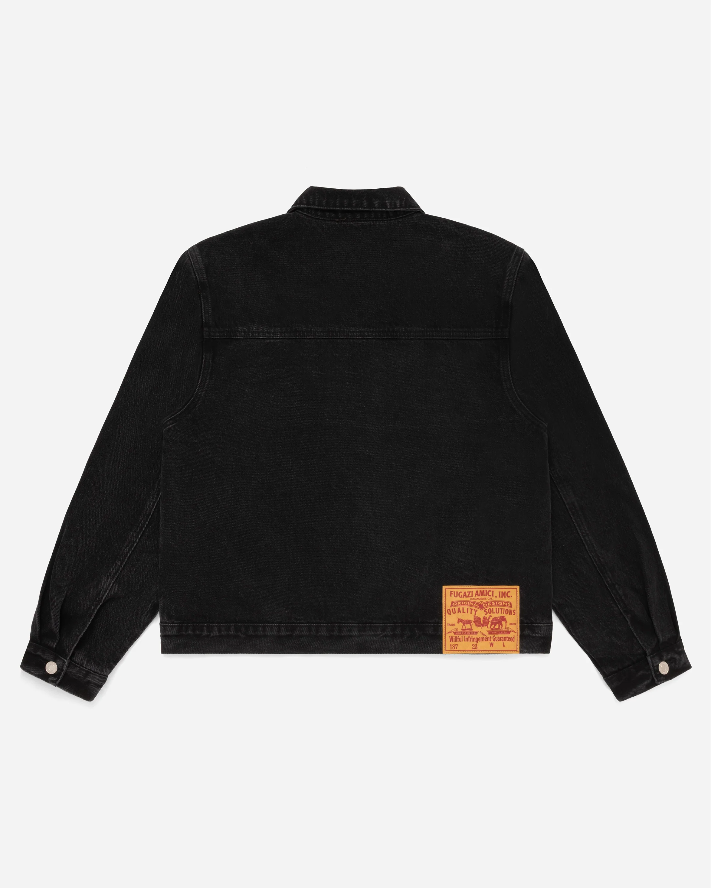 Novelty Denim Jacket Washed Black - Image 5