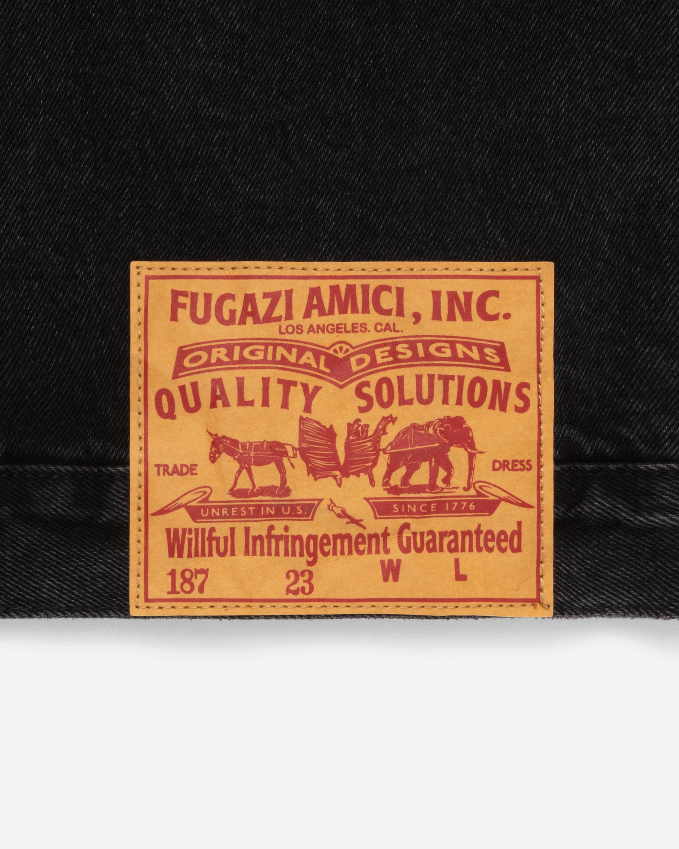 Novelty Denim Jacket Washed Black - Image 6