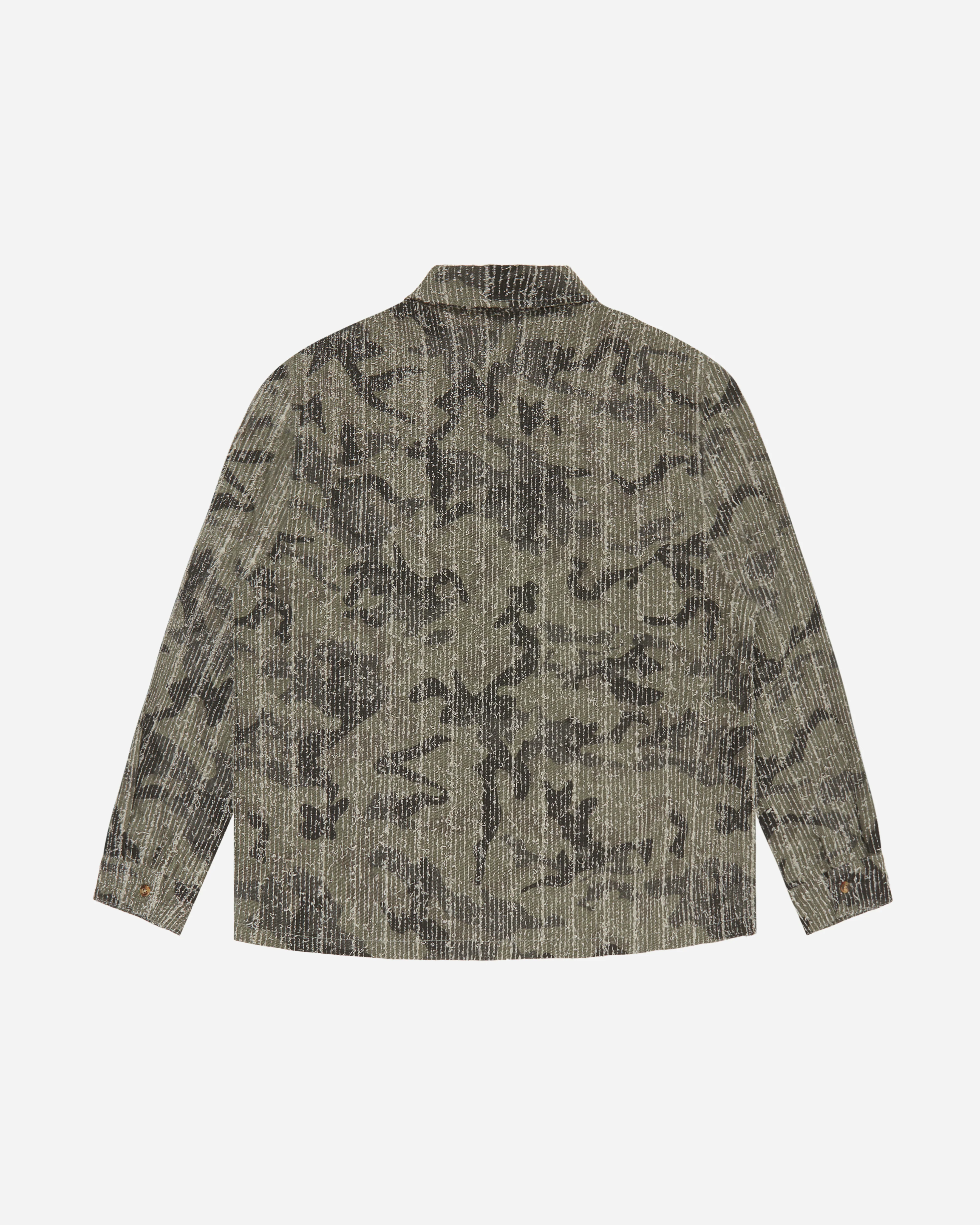 Textured Letter Button Up Camo - Image 3